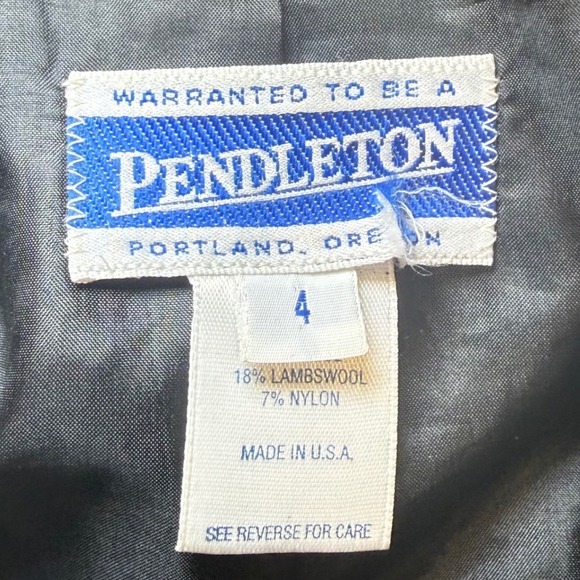 Vintage Pendleton Womens Brown Plaid Wool Blend Blazer Jacket Quiet Luxury Sz 4 - Picture 3 of 10